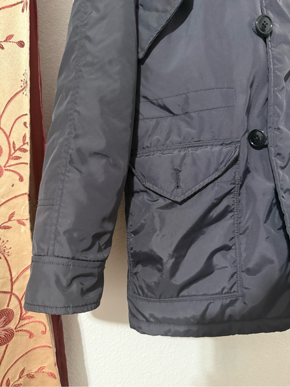 J. Crew jacket Hooded Parka in midnight Navy blue - Picture 3 of 16
